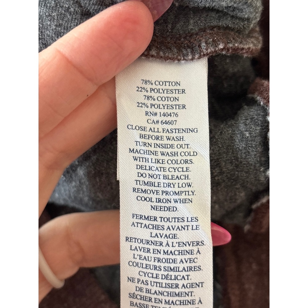 Faherty Brand Epic Quilted Fleece Pullover Burgundy Brown Heather Snap Mock Neck - Picture 5 of 5